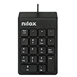 Nilox, Numeric Keyboard, Tastierino Numerico USB, Durata Oltre 10 Milioni di Pulsazioni, Keyboard Layout Italiano, Compatibilità con Windows, Nero