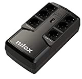 Nilox, UPS Office Premium Line Interactive 850VA/595W, Stabilizzatore di Tensione con Tecnologia Line Interactive, Protegge Computer e Periferiche Contro il ...
