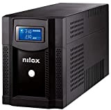 Nilox, UPS Premium Line Interactive Sinewave LCD da 2000VA/1400W, UPS Line Interactive ad Onda Sinusoidale Perfetta, Protegge Piccole Reti, Workstation, ...