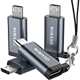 NIMASO Adattatore USB C a Micro USB 4 Pack, Connettore USB C (Femmina) a Micro USB (maschio) Ricarica Rapida & ...