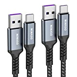 NIMASO Huawei Cavo USB C 5A[2Pezzi/1M+2M], Cavo USB Type-C Supercharge per Huawei P40,P40 Pro,P40 Lite,P30 Pro,P30,P20 Lite,P20,Mate 30,Mate 20 Pro, ...