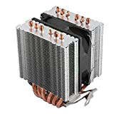 NITRIP CPU Cooler, Ventole CPU del Computer Dissipatore di Calore Dissipatore di Calore 6 Heatpipe per Intel Lga 1156/1155/1150/775