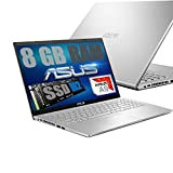 Notebook Asus Display Led HD 15.6" Slim Silver Cpu Amd Dual core A9-9425 3,1Ghz /Ram 8Gb DDR4 /SSD M2 Nvme ...