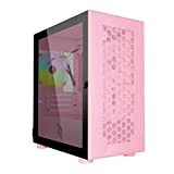 Noua Fobia L10 Rosa Case Micro-ATX per PC Gaming Mini Tower 0.60MM SPCC Ventola White RGB Rainbow Frontale Mesh & ...
