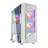 Noua Smash S10 White Case ATX PC Gaming 0.60MM SPCC 3*USB3.0/2.0 Frontale Mesh 4 Ventole Bianco RGB Rainbow Pannello Laterale ...