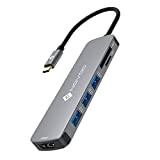 NOVOO Hub USB C, 6 in 1 Adattatore da USB C a HDMI 4K, 3 x USB 3.0, lettore di ...