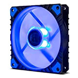 NOX Fan H-FAN PRO BLUE LED-NXHUMMERHFANPROB- Ventola per case PC 120mm, funzione PMW, 7 pale, cuscinetti idraulici, design silenzioso ottimizzato, ...