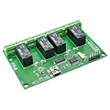 Numato Labs Modulo relay USB (4 canali, 5 V USB Powered Relay)
