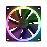 NZXT F140 RGB Fans - RF-R14SF-B1 - Personalizzazione avanzata dell'illuminazione RGB - Raffreddamento silenzioso - Singola (ventola RGB e controller ...