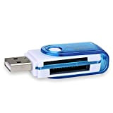 OcioDual Lettore Memoria USB 2.0 4 in 1 SDHC MMC MICROSD TF MICRO SD MS PRO DUO M2 USB Flash ...