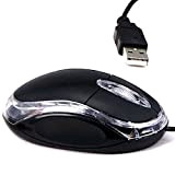 Ociodual Mini Mouse Ottico USB Con Filo Con Led Luce Rossa per PC Laptop Scroll Notebook