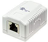 odedo - Presa di rete RJ 45, cat. 6A, 10 Gigabit, 500 MHz, completamente schermata, colore bianco RAL9010, AWG 22 23 24 25 26 anche POE Power ...