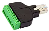 Odedo® RJ45 - Adattatore per blocco terminale LAN, da maschio a 8 Pin, adattatore di rete Ethernet