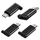 Olakin Adattatore USB C a Micro USB [4 Pack], Adattatore Trasferimento Dati per Huawei P Smart P10 Lite P9 Lite-Grigio