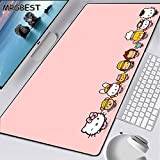 OLUYNG tappettino del Mouse Mrgbest Hello Kitty Rosa Resistente in Gomma per Laptop Antiscivolo Mouse Pad RGB colorato Illuminazione a ...