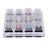 Onmancy Tester per tastiera in acrilico, 12 pezzi, in plastica trasparente, per switch Cherry Mx, nero e trasparente, (201399A2)