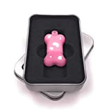 Onwomania - Chiavetta USB 3.0 con ossa di cane in rosa, in confezione regalo, 128 GB