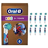 Oral-B Kids Testine di Ricambio con Personaggi Spiderman, Confezione da 8 Pezzi, Adatto per Buca Delle Lettere, 8 Testine