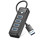 ORICO 4 porte USB HUB 3.0, USB Splitter per laptop con cavo da 0.15m, Multi USB Adattatore, trasferimento dati veloce ...