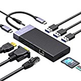 ORICO Docking Station, Adattatore HDMI 10 in 1 4K, tipo C splitter USB compatibile con MacBook e Windows, Hub USB ...