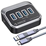 ORICO USB C Hub, 4 porte USB Hub con 0.5m cavo, 5Gbps trasferimento dati rapido Splitter USB con alimentazione 5V/2A ...