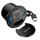 ORICO USB Hub in Desk, 5 in 1 USB Hub Multifunzione con 2 Porte USB 3.0, 2 Audio (3,5 mm) ...