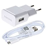 Originale Bianco 2000 mAh (2 Amp) Samsung Micro USB 2 Pin Caricatore in Confezione Bulk Adatto per Samsung Galaxy Tab ...