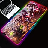 Overwatch LED luminoso mouse pad gaming anime mouse pad grande LED retroilluminato XXL mouse pad tastiera del computer scrivania mat-Overwatch_300x600x4mm