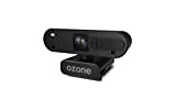 OZONE Webcam Livex50 -OZLIVEX50- Videocamera per gaming 1080p, 30fps, microfono integrato, Autofocus, USB, Nero