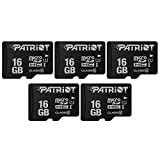 Patriot Memory LX Series micro SD Flash Memory card 16GB - PSF16GMDC105-5 PACK