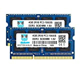 PC3 10600S 8GB Kit (2x4GB) DDR3 1333 SODIMM RAM, 4GB DDR3 1333MHz 2Rx8 PC3-10600S 204-pin CL9 1.5V Memoria Laptop