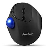 Perixx PERIPRO-801 Trackball 34mm Mouse Bluetooth, Design ergonomico e Confortevole, con Funzione di puntamento, 2 Livelli DPI, Nero