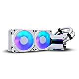 Phanteks (P-GO240MPH_DWT01) Glacier One 240 MPH D-RGB AIO Liquid CPU Cooler, design tappo pompa a specchio infinito, 2 ventole silenziose ...
