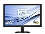 Philips 243V5LHAB Gaming Monitor 24" LED Full HD, 1920 x 1080, 1 ms, Audio Integrato, Multimediale, HDMI, DVI, VGA, Attacco ...