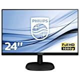 Philips 243V7QJABF Monitor 24" LED IPS FHD, 4 ms, 3 Side Frameless, Low Blue, Flicker Free, HDMI, Display Port, VGA, ...