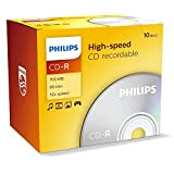 Philips Cd-R 80 Min. 52X Jewel Box Conf. 10