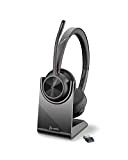 Plantronics Voyager 4320 UC cuffie stereo wireless + base di ricarica (poli) - microfono a cancellazione di rumore, batteria a ...
