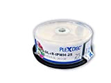 PlexDisc DVD + R DL, 25 pezzi, 8X, 8,5 GB, doppio strato, stampabile a getto d'inchiostro, bianco opaco
