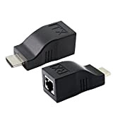 PNGKNYOCN Extender HDMI, Adattatore Convertitore Ethernet di Rete da HDMI Maschio a RJ45 femmina trasmissione 1080p tramite CAT5e CAT6, per ...