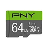 PNY Elite Scheda di Memoria microSDXC 64GB + Adattatore SD, Velocità di Lettura fino a 100MB/s, Classe 10 UHS-I, U1 ...