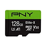 PNY Elite-X Scheda di Memoria microSDXC 128 GB con Adattatore SD, A1 App Performance, Velocità di lettura fino a 100 ...