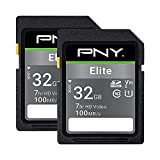 PNY - Scheda di memoria flash SDHC da 32 GB, classe Elite 10, U1 V10, confezione da 2