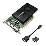 PNY VCQK2200-PB Nvidia Quadro K2200 Scheda Grafica Professionale, 4 GB, GDDR5, PCI-Express 4K 2 x DP + DVI