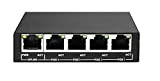 POE Switch PS504 Power Over Mini Ethernet, 5 porte LAN RJ45, 4 porte LAN POE RJ45, 802.3AF, 48 V / ...