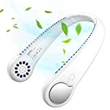 Portatile Mini USB Ventilatore da Collo Senza Lama con Flusso d'Aria a 360°, Mani Libere Ricaricabile Indossabile Ventilatore Silenziosoa, Piccolo ...