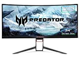 Predator X34P Monitor Gaming G-Sync Curvo 34", Display IPS WQHD, 120 Hz, 4 ms, HDMI 1.4, DP, USB 3.0, Lum ...