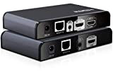 PremiumCord Extender HDMI a 120 m via LAN, IP, HDBitT, uscita HDMI locale, possibilità di più ricevitori, risoluzione video Full ...