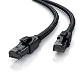 Primewire 0.5m Cavo di Rete Cat 8.1 40 Gbits - Mantello in Nylon Intrecciato - Ethernet Patch RJ45 - Cavo ...