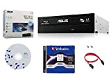 Produplcator ASUS 16 x – bw-16d1ht Blu-Ray masterizzatore interno Bundle con 100 GB Verbatim m-disc Bdxl BD, Suite disco cavo e accessori