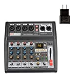 Professional Audio Mixer AT-04M Portable Power Supply Bluetooth USB Interface 4 Channel 16 Effect PC Record Sound Card Audio Mixer ...